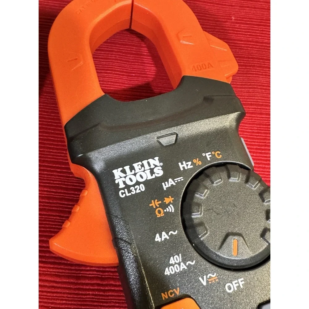 Klein Tools CL320 True RMS Clamp Meter 400A 600V CAT III NCV Temp Leads